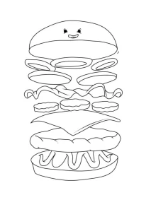 Coloriage Hamburger