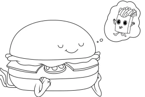 Coloriage Hamburger