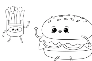 Coloriage Hamburger