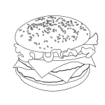 Coloriage Hamburger
