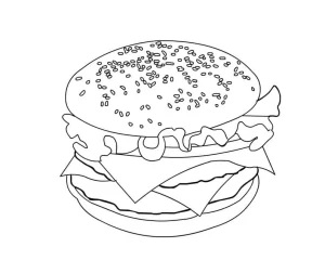 Coloriage Hamburger