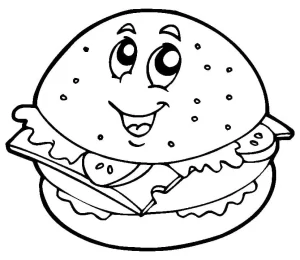 Coloriage Hamburger