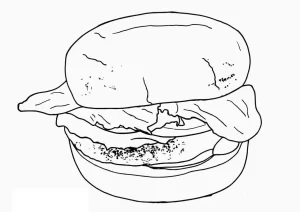Coloriage Hamburger