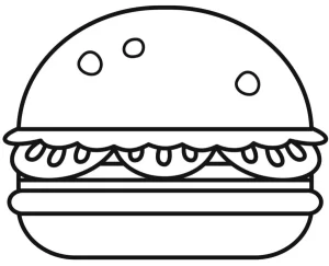 Coloriage Hamburger