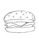 Coloriage Hamburger