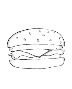 Coloriage Hamburger