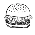 Coloriage Hamburger