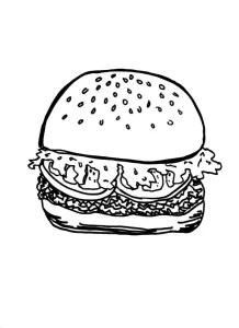 Coloriage Hamburger