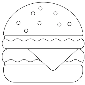 Coloriage Hamburger