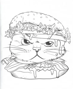 Coloriage Hamburger