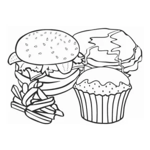 Coloriage Hamburger