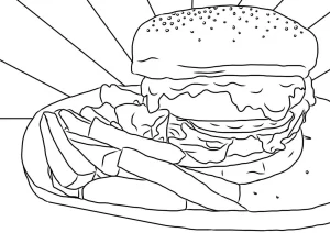 Coloriage Hamburger
