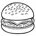 Coloriage Hamburger