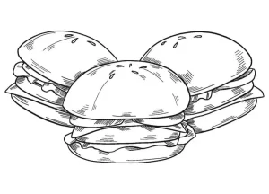 Coloriage Hamburger