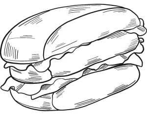 Coloriage Hamburger
