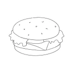Coloriage Hamburger