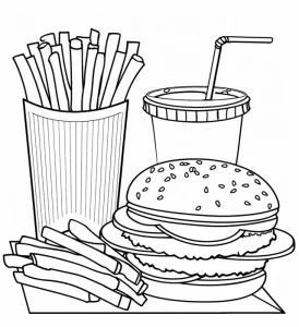 Coloriage Hamburger