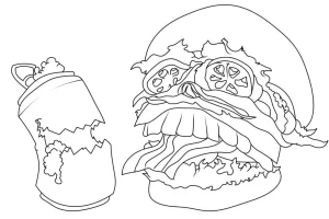 Coloriage Hamburger