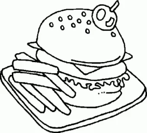 Coloriage Hamburger