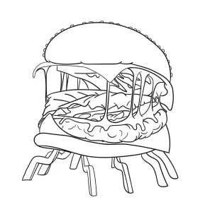 Coloriage Hamburger