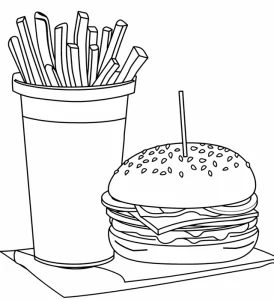 Coloriage Hamburger