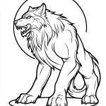 coloriage Loup pour enfant de 2 ans