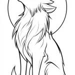 coloriage Loup a telecharger
