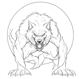 coloriage Loup à imprimer pour enfant de 10 ans