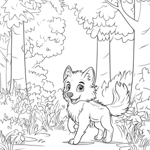 coloriage Loup pour enfant a imprimer gratuit