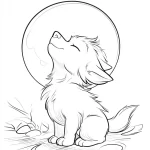 coloriage Loup pour enfant de 6 ans