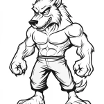 coloriage Loup à imprimer pour enfants