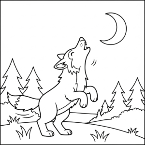 coloriage Loup updated à imprimer pour enfant de 8 ans