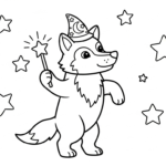 coloriage Loup updated a imprimer