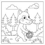coloriage Loup updated pour enfants à télécharger