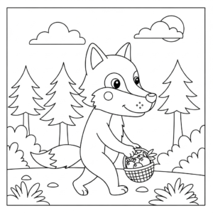 coloriage Loup updated pour enfants à télécharger