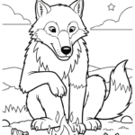 coloriage Loup updated à imprimer pdf