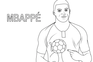 Coloriage Mbappé