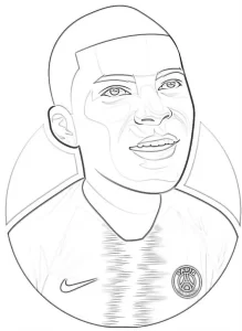 Coloriage Mbappé