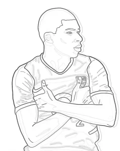 Coloriage Mbappé