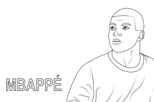 Coloriage Mbappé