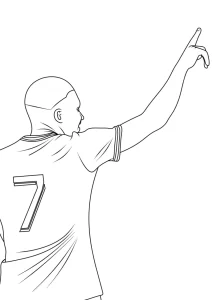 Coloriage Mbappé