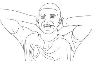 Coloriage Mbappé