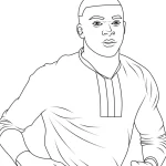 Coloriage Mbappé