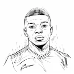 Coloriage Mbappé