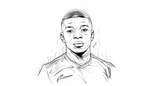 Coloriage Mbappé
