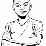 Coloriage Mbappé