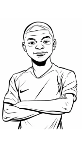 Coloriage Mbappé