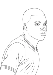 Coloriage Mbappé