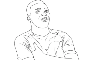 Coloriage Mbappé
