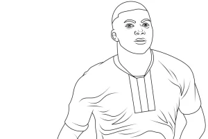 Coloriage Mbappé